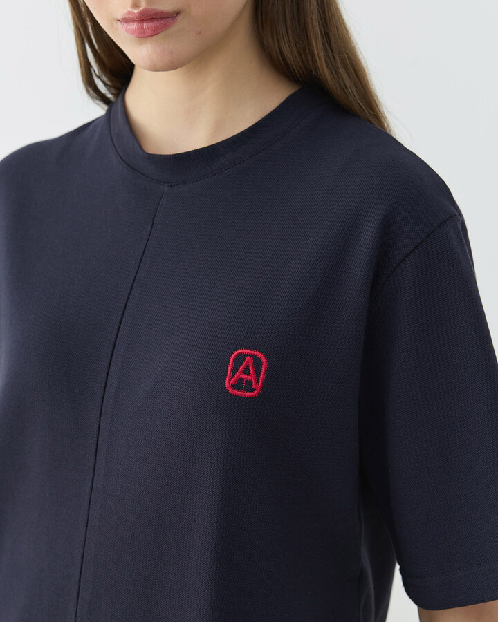 Pike Basic Detaylı Tshirt Lacivert