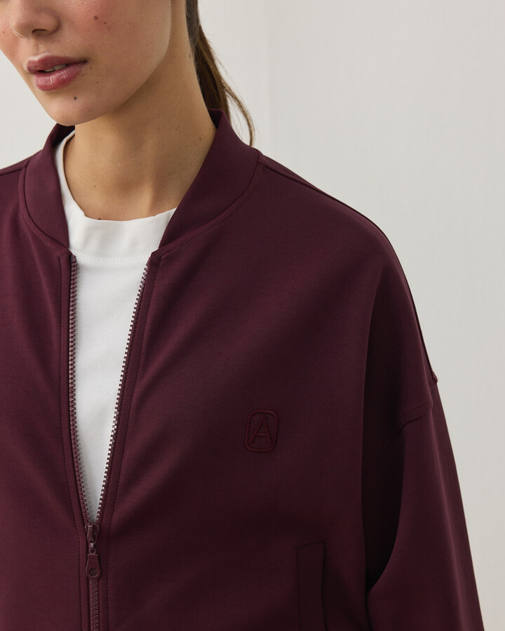 Premium Doubleface Crop Bomber Ceket Mürdüm