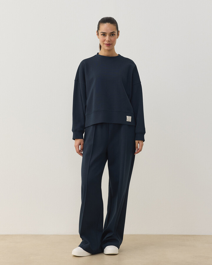 Premium Doubleface Mini Sweat Lacivert