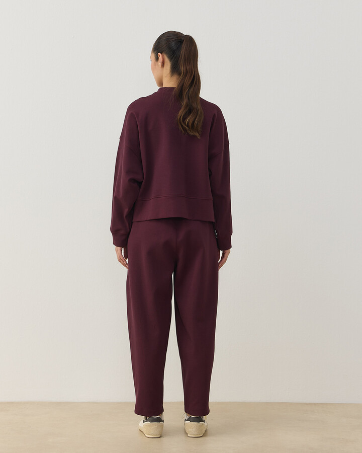 Premium Doubleface Mini Sweat Mürdüm