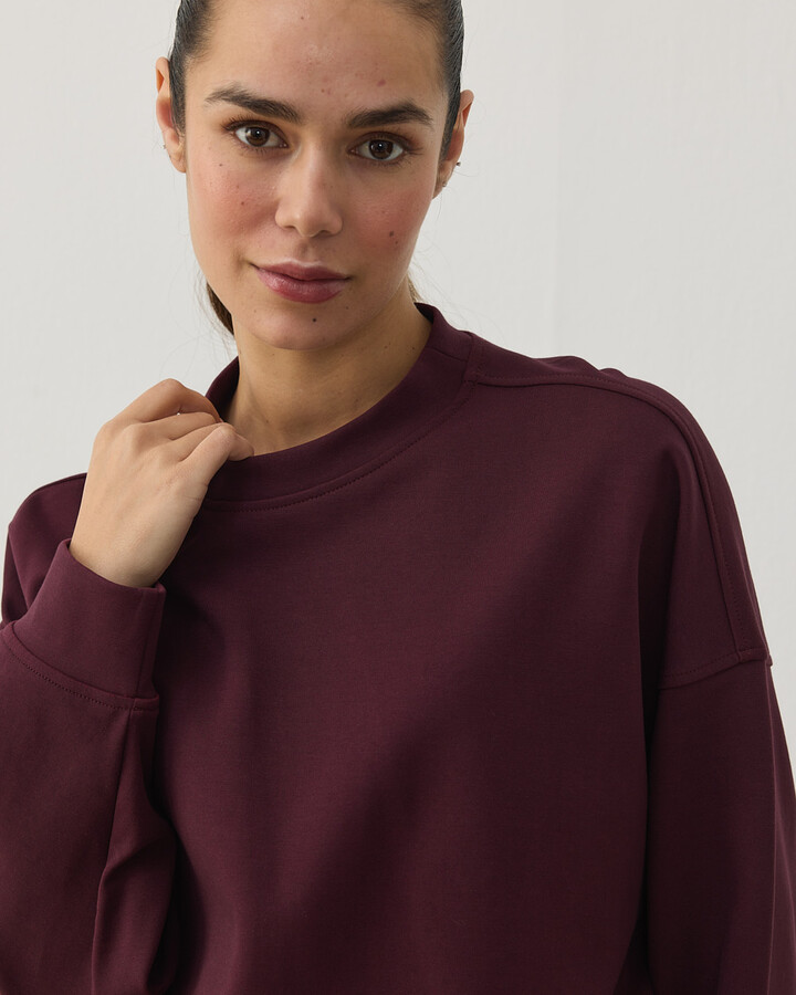 Premium Doubleface Mini Sweat Mürdüm
