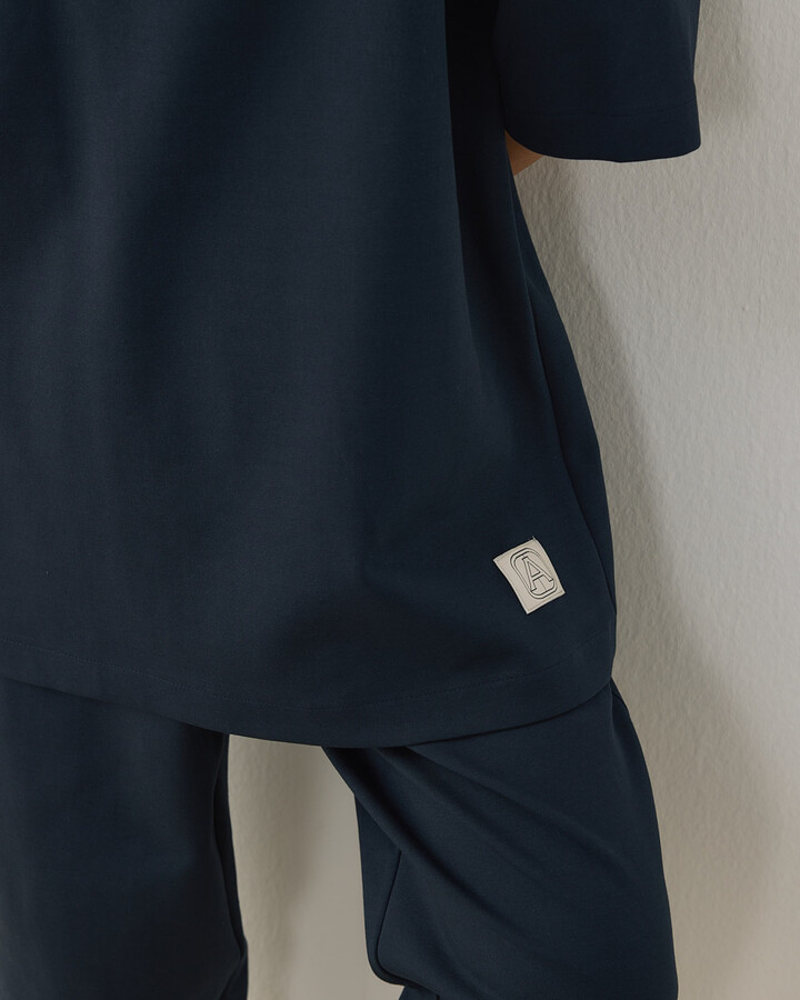 Premium Doubleface Oversize Relax Tshirt Lacivert