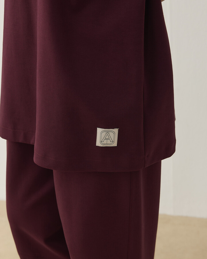 Premium Doubleface Oversize Relax Tshirt Mürdüm