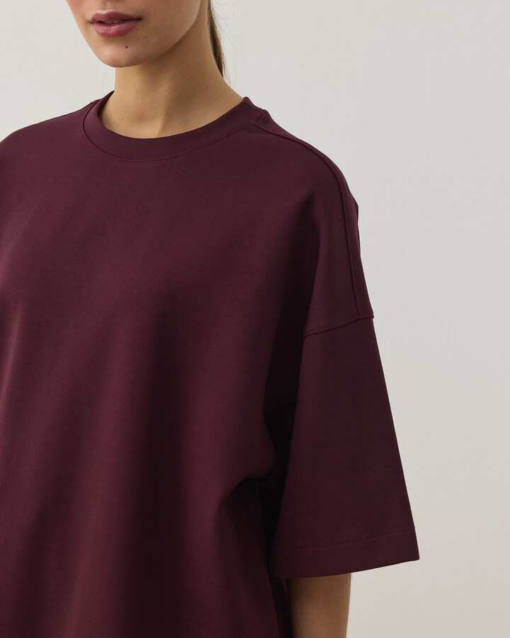 Premium Doubleface Oversize Relax Tshirt Mürdüm