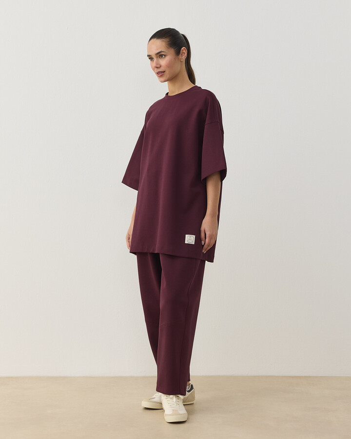 Premium Doubleface Oversize Relax Tshirt Mürdüm
