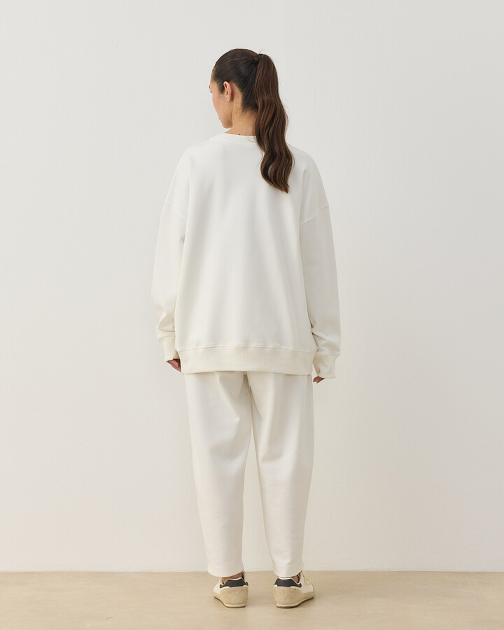 Premium Doubleface Oversize Sweat Ekru