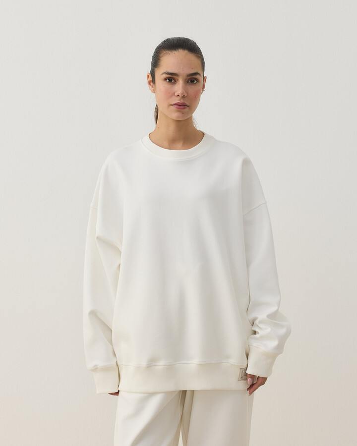 Premium Doubleface Oversize Sweat Ekru