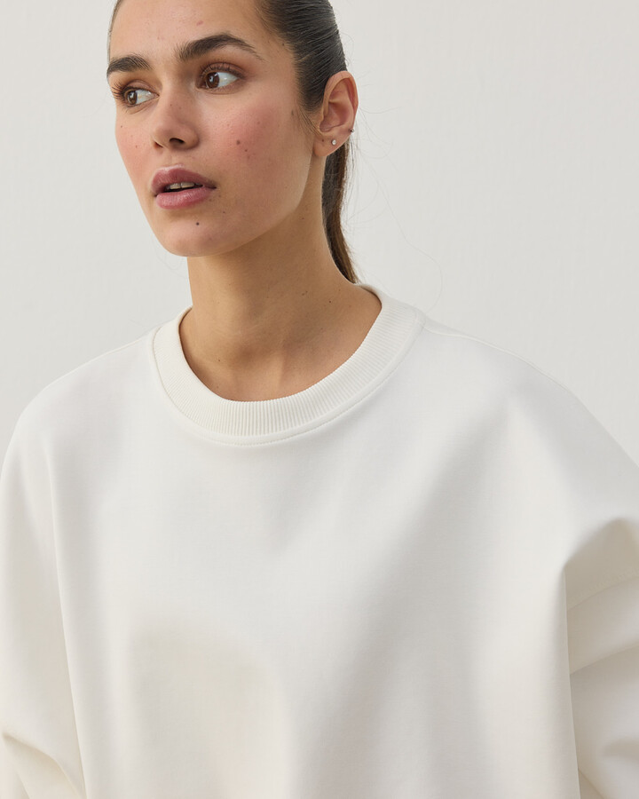 Premium Doubleface Oversize Sweat Ekru