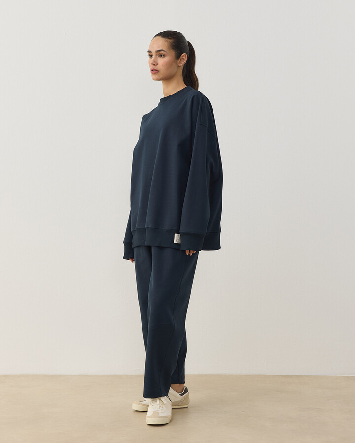 Premium Doubleface Oversize Sweat Lacivert