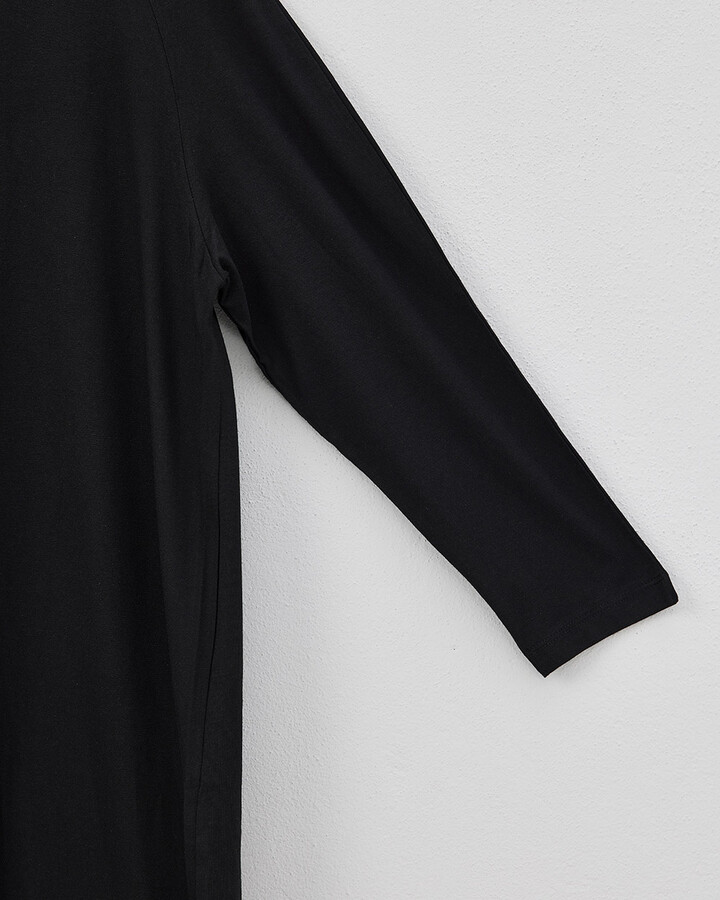 Uzun Kollu Elbise Astarı Siyah