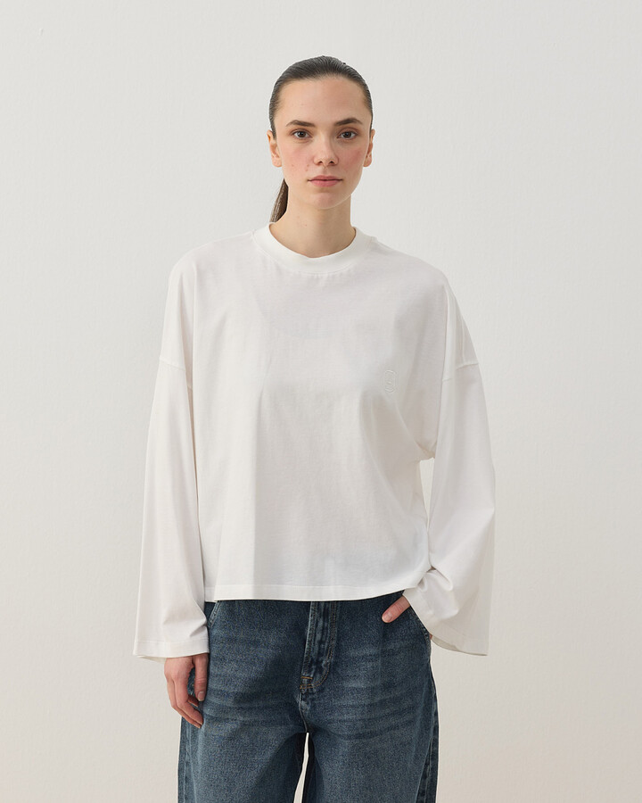 Süprem Crop Kimono Kısa Bluz Ekru