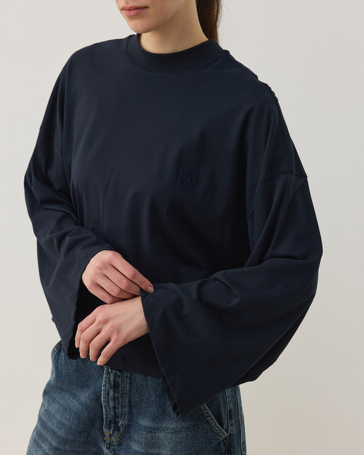 Süprem Crop Kimono Kısa Bluz Lacivert