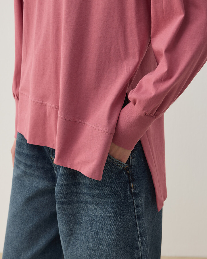 Süprem Fresh Yırtmaçlı Bluz Pembe