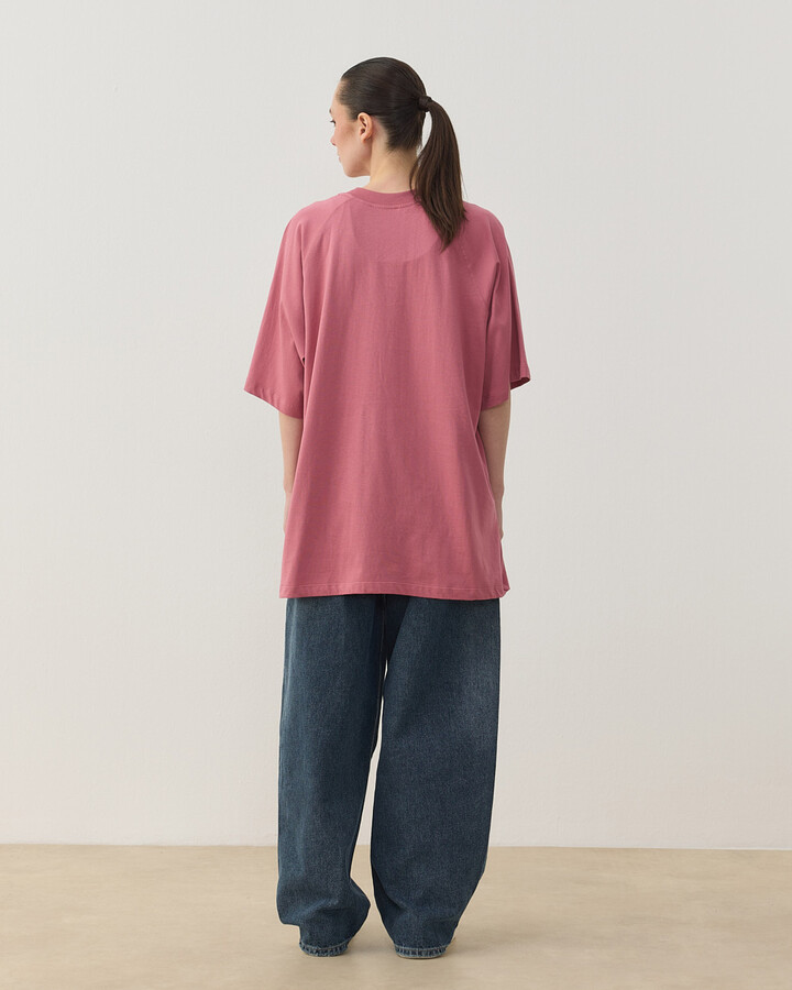 Süprem Over Tshirt Pembe