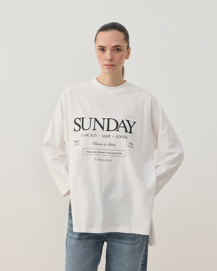 Süprem Relax Bluz Baskılı Sunday