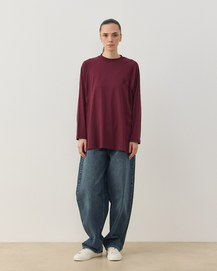 Süprem Relax Bluz Bordo