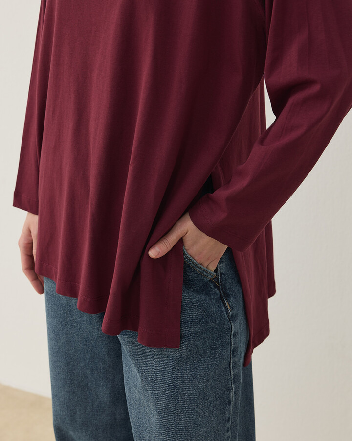 Süprem Relax Bluz Bordo