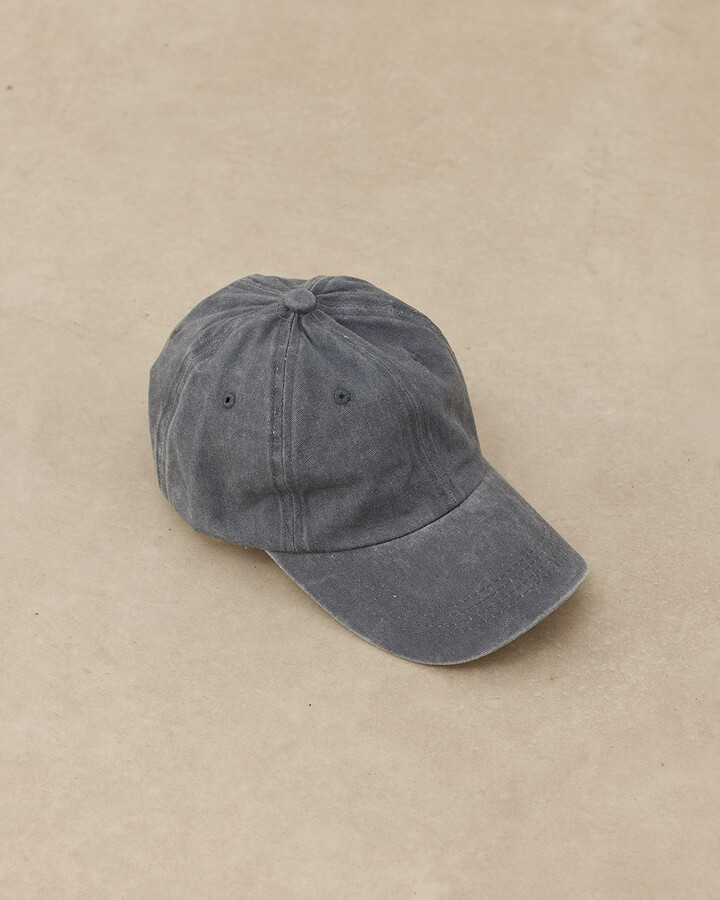 Unisex Spor Cap Şapka Antrasit Yıkamalı