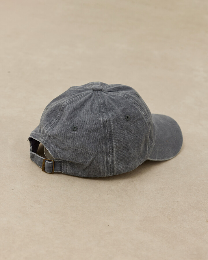 Unisex Spor Cap Şapka Antrasit Yıkamalı