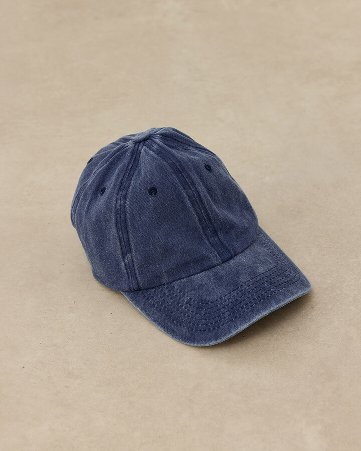 Unisex Spor Cap Şapka Mavi Yıkamalı
