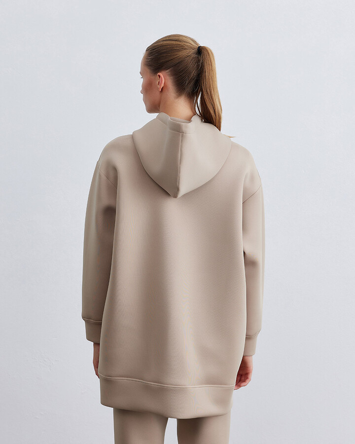 Vizon Puf Kapüşonlu Sweatshirt